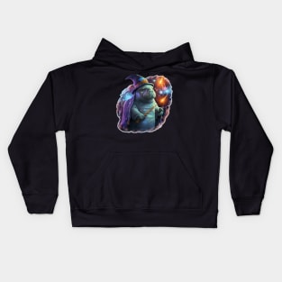 Wizard Manatee Kids Hoodie